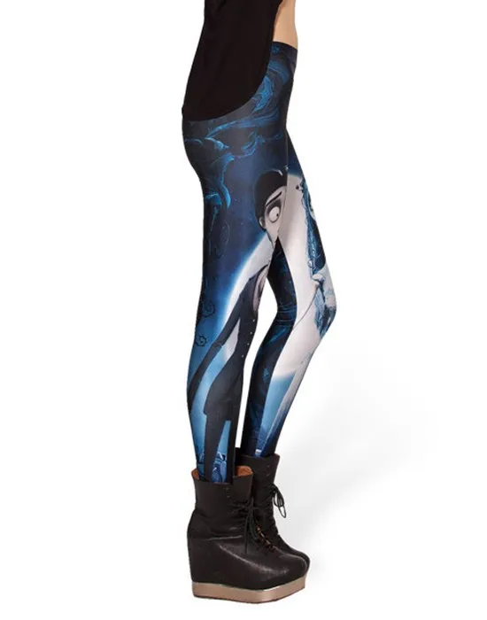 Fashion New Women Leggings Casual Workout Tight Pants Zombie Bride Printed Anime Leggings Elastic Fitness Trousers