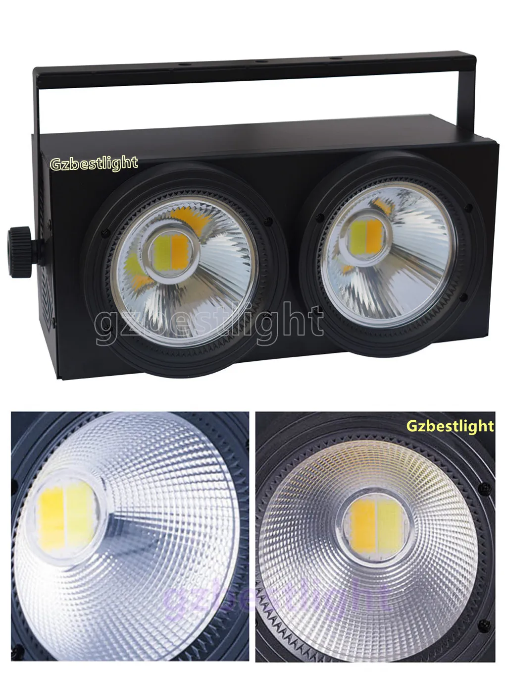 Imagem -05 - Eyes Blinder Led Cob Stage Par Light Efeito Misto Som Ativado Controlador Dmx Pixel Alto Brilho dj Casamento 2x100w em 1