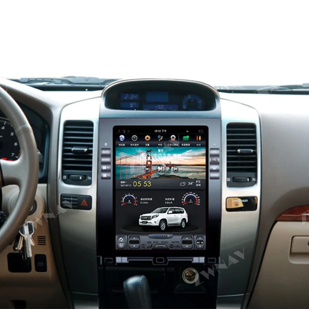 

8 + 128G Android 11 для Toyota Prado 120/Lexus GX470 2002 - 2009 Carplay DSP вертикальное радио Тесла Автомобильный мультимедийный плеер GPS