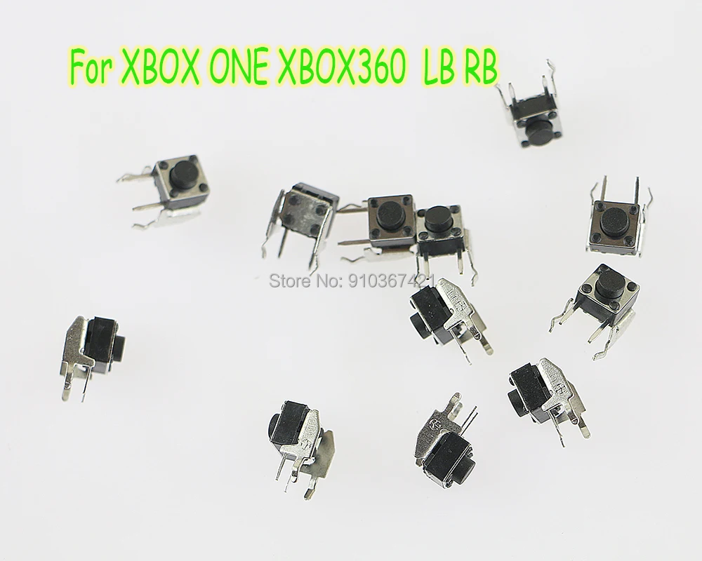 

500pcs For Xbox 360/One New Black LB RB Micro Switch Bumper Joystick Button for xboxone xbox360 Wireless & Wired Controller