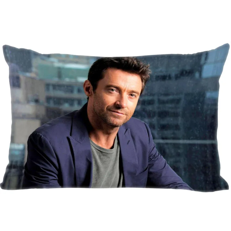 Nice Hugh Jackman Pillowcase 45x35cm(One Side) New Rectangle Zipper Print Throw Wedding Decorative Pillowcase Cover