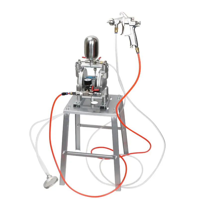 Imagem -02 - Pistola de Pulverização e A10 Pneumático Duplo Diafragma Bomba Assmebly Kit Pulverizador Pneumático Ferramentas de Pintura W101