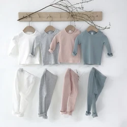 Newborn Baby Kids Sets Fashion Solid Hoodies for Unisex Sweatshirt Summer Clothes Baby Girl Infant Clothing Babygirl Outfits