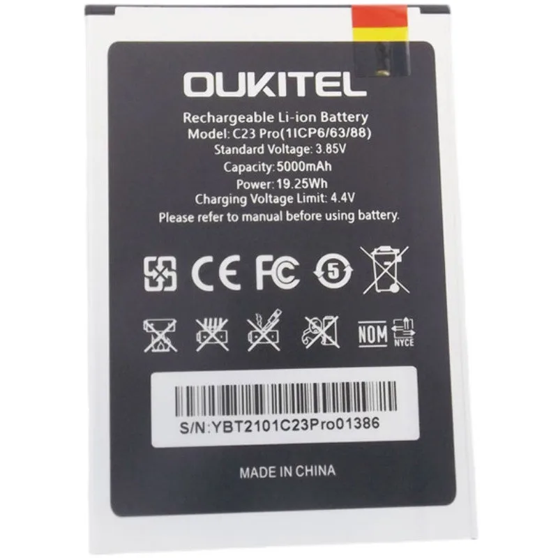 

100% original battery for OUKITEL C23 Pro battery 5000mAh Long standby time High capacity for OUKITEL C23 Pro battery