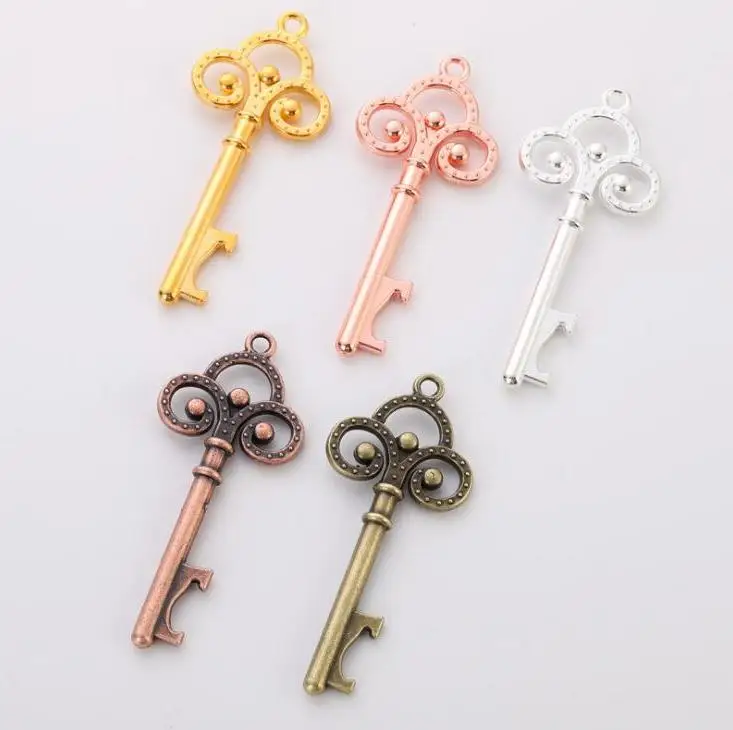 2000 Pcs Multi-color DIY Zinc Alloy Bottle Opener Key Bottle Opener Rustic Wedding Party Favor Souvenir Gifts Wholesale