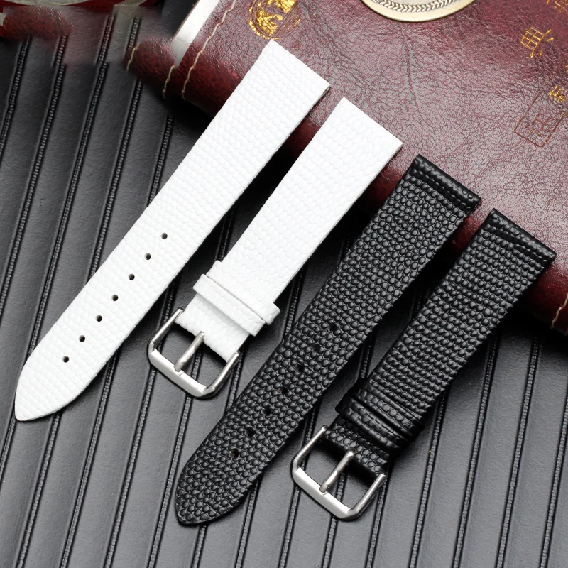 lizard pattern genuine leather watchband 10mm 12mm 14mm 16mm watch bracelet Thin ladies strap Simple stylish wristwatches band