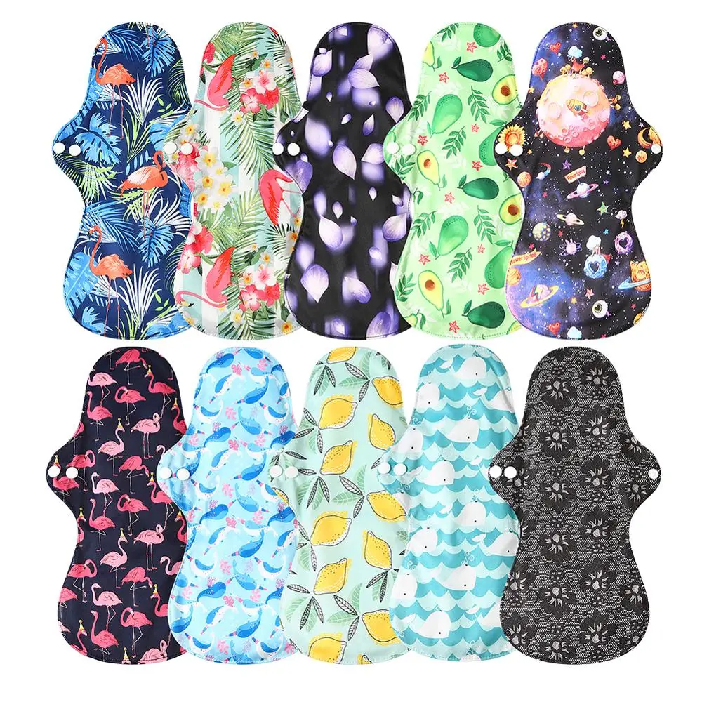 DROPSHIPPING 13''Menstrual Pads for Night Use Reusable Menstrual Pads for Heavy Flow Breathable Women Cloth Pads Waterproof XL