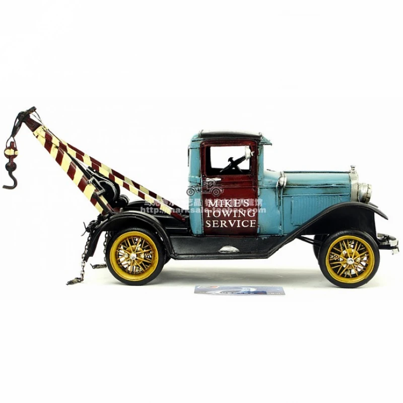 Tinplate Model Tin Model Of Creative Crafts Ornaments Retro Home Accessories Tow Truck Classic Cars Vintage