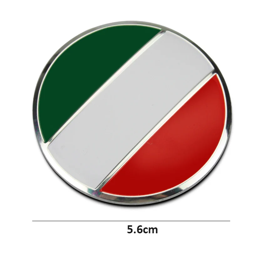 4pcs/set Alloy Car Wheel Center Hub Caps Sticker Car Wheel Stickers Italy Flag Car Decoration Stickers for Fiat 500 Punto Ducato