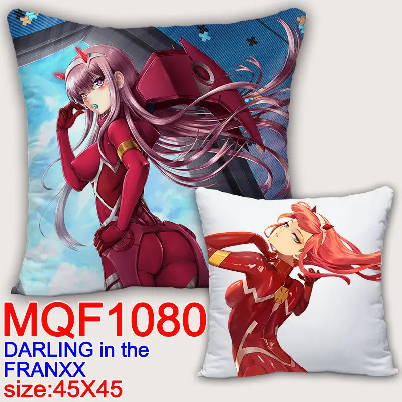 45X45CM Anime Game Daring In The Frakxx Pillow Covers 02 ZERO TWO CODE 002  Dakimakura Case 3D Double Sided Print Pillowcase