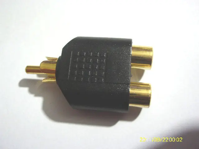 Imagem -05 - Adaptador de Áudio y Rca Banhado a Ouro 100 Peças Plugue Macho para Fêmeas Novas