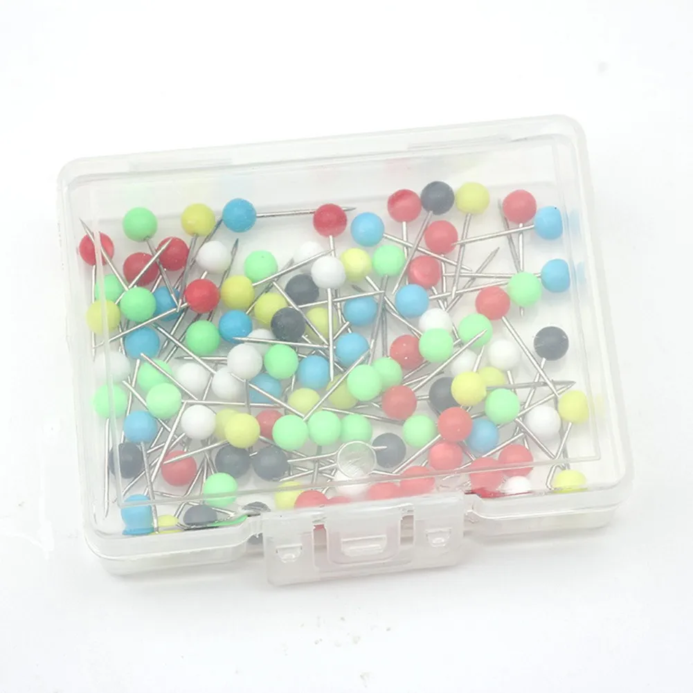 100pcs/Box Rig Safe Spare Pins Carp Fishing Plastic Round Head Big PinRound Head Fishing Line Winder Thumbtack Accessories