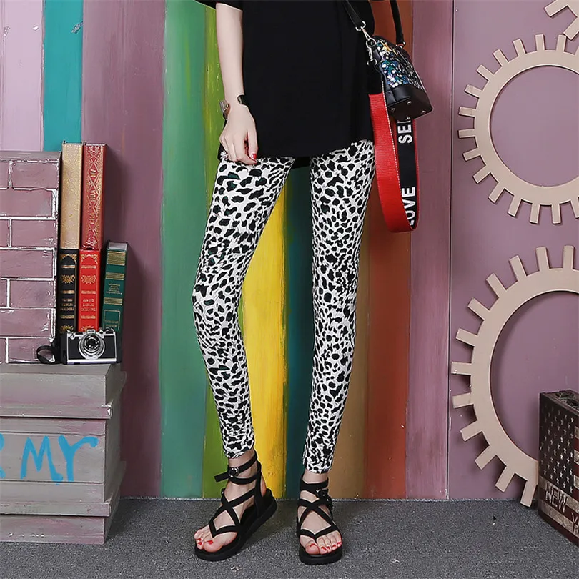 

LJCUIYAO Sexy Leopard Women Leggins Push Up Workout Legging Femme High Waist Graffiti Leggings Elastic Sportswear Leggins XXXL