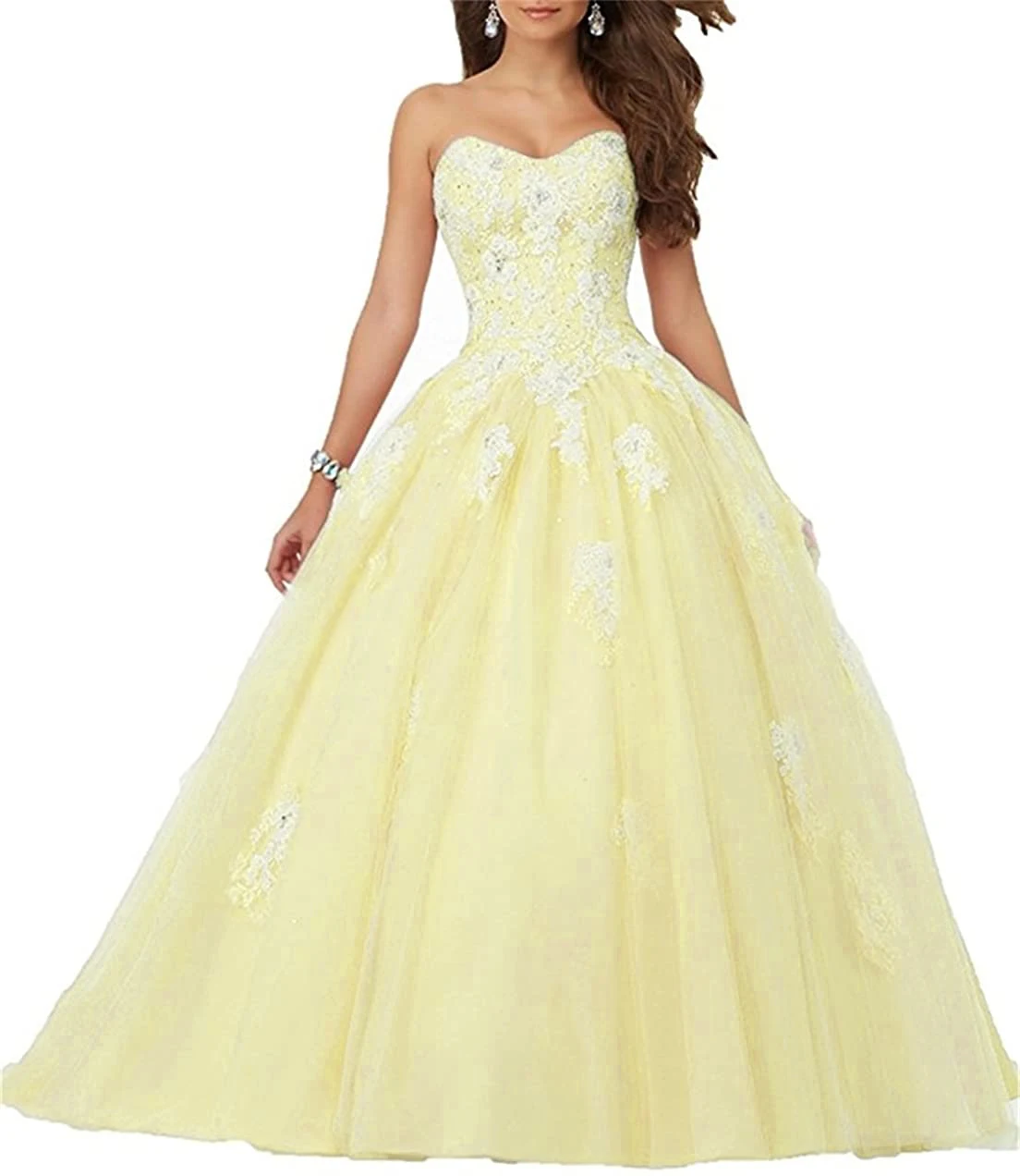 Nữ Người Yêu Voan Xòe Đầm Ren Hồng Appliques Bé Gái Bầu Ngọt 15 16 Quinceanera Áo Đầm Vestido De Fiesta