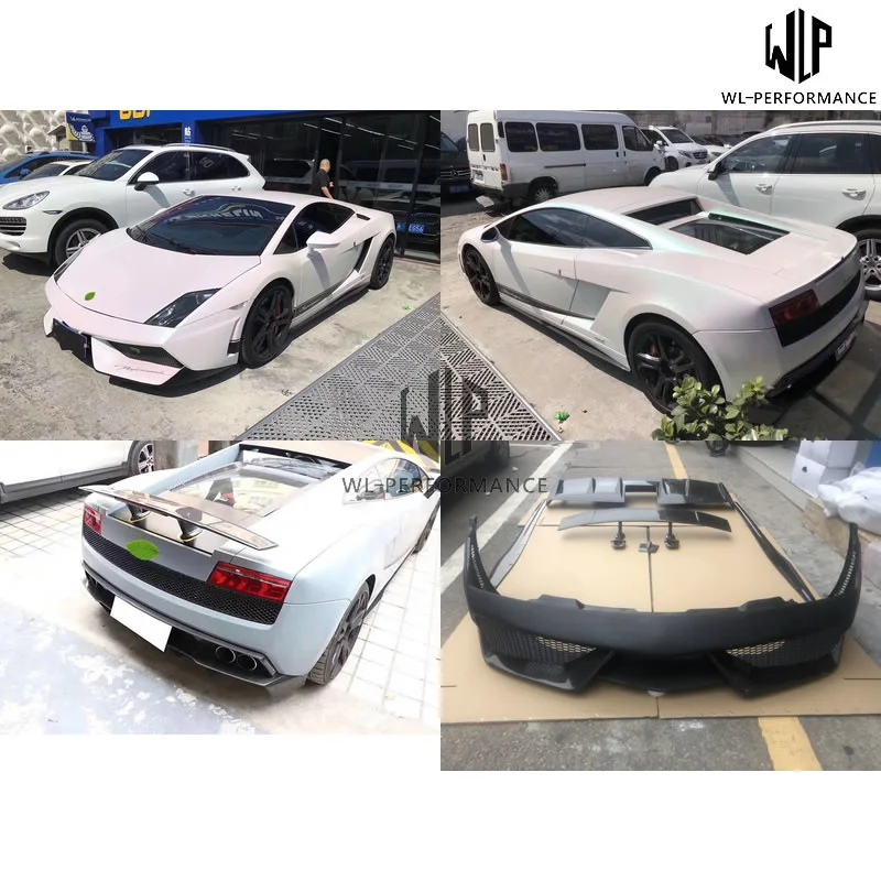 Carbon Fiber Car Body Kit Front Rear Bumper Spoiler Side Skirts for Lamborghini Gallardo Lp550 Lp560 Lp570 Dmc Style 04-08