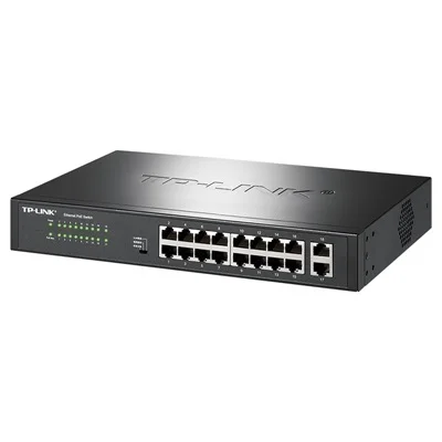 802.3at/af 180W 18 Ports PoE+ 1000M Ethernet Switch 16 PoE ports power to IP camera,wireless AP, 18-port RJ45 Gigabit PoE Switch