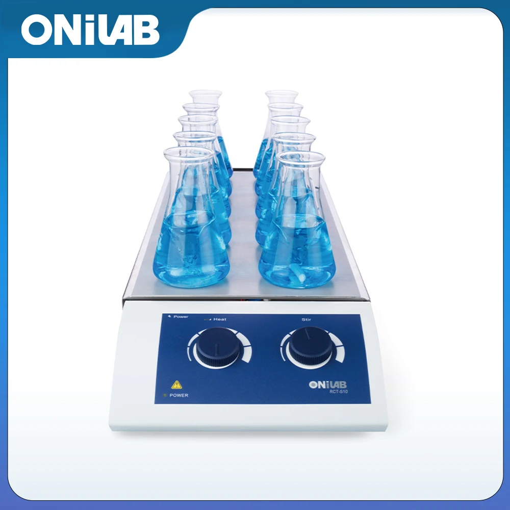 Onilab RCT-S10 lab 10-channel multi-canais clássico hotplate agitador magnético