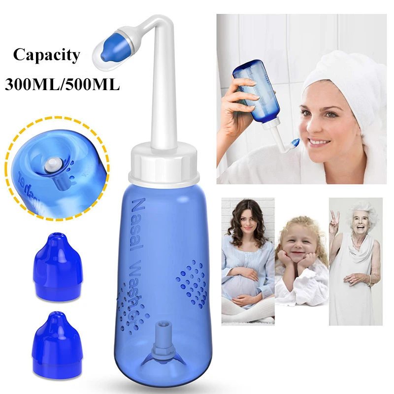 300ML/500ML Adults Children Nasal Wash Cleaner Healthy Care Avoid Allergic Rhinitis Nasal Irrigator Neti Pot Rinse Bottle