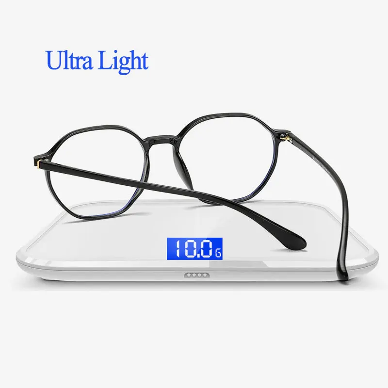 Fashion Anti-Blue Ray Irregular Glasses Plastic Frame Eyewear Full Rim Men and Women Style with Spring Hinges Hot Selling