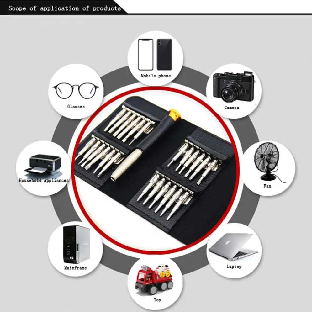25 In 1 Multifunctionele Opening Repair Tool Set Mobiele Telefoon Reparatie Tools Precisie Schroevendraaier Voor Telefoons Tablet Pc Diy Kit