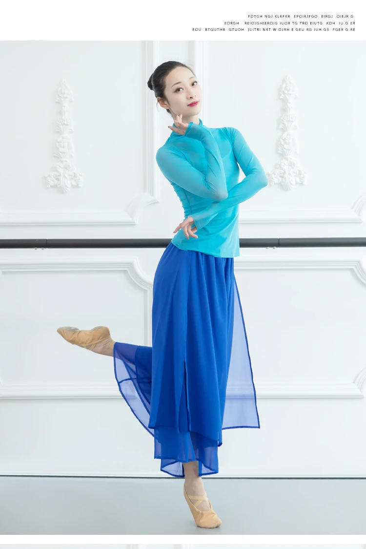 Modern Dance Training Pants Adult Classical Yoga Costumes Chiffon Elegant Wide-Legged Pants Form High Quality