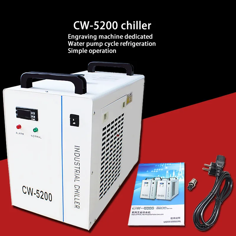 Industrial Water Chiller CW-3000 CW-5200 6L 8L For CNC Spindle 60W 80W Laser Cutting Machine CO2 Laser Tube Cooling Equipment