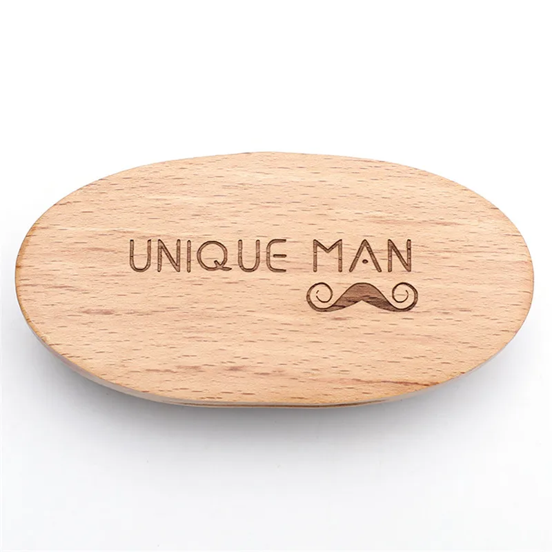 Beard Brush For Men Natural Wooden Soft Boar Bristle Brush Hairdresser Shave Brush Comb Kit Beard Home Travel Mustache Comb Sets