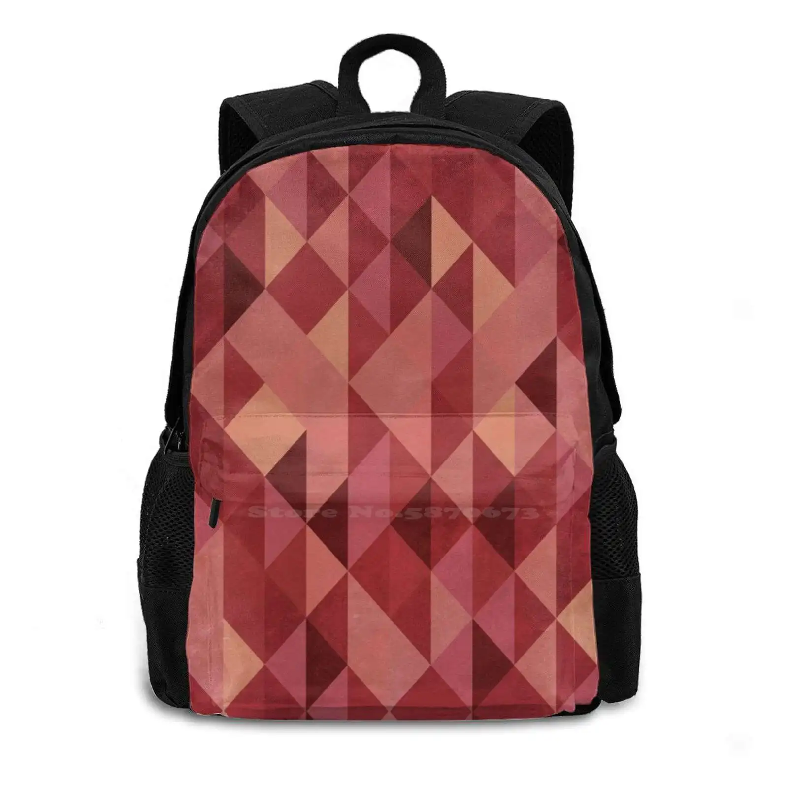 Mosaic 1493-Pantone Marsala Es Fashion Travel Laptop School Backpack Bag Pantone Marsala Color Year Hip Trendy Wine Red