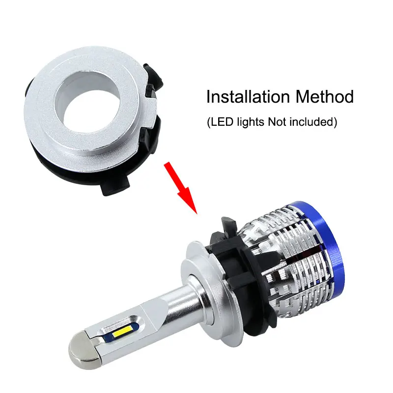 2pcs LED H7 Bulb Holder Adapter for Hyundai Veloster i30 H7 LED headlight headlamp H7 base adapter for KIA K4 K5 Sorento CEED