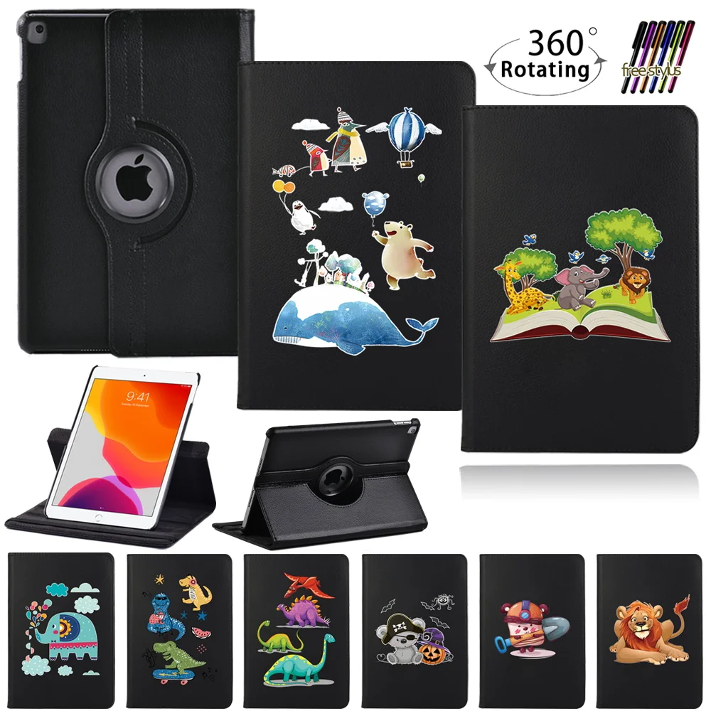 

For IPad 10.2 2021 Case Cover for IPad 9 Cute EVA Pattern Case 9th Generation 360 Degree Rotating Leather Smart Stand Cover