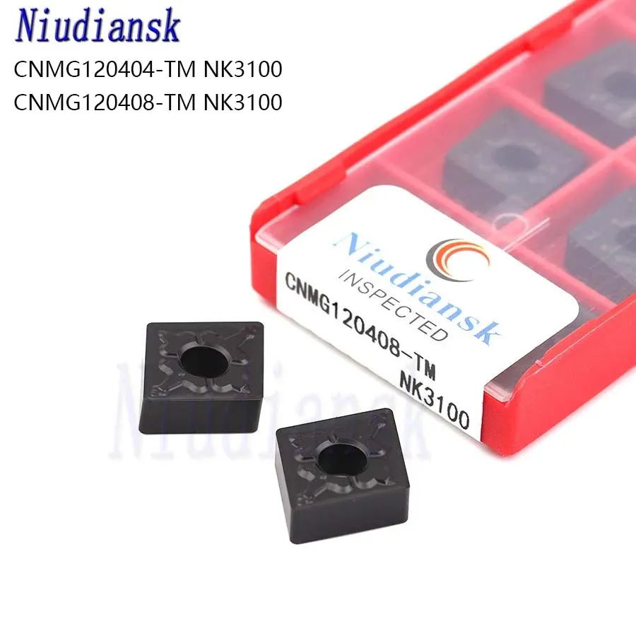 10pcs CNMG120404 TM NK3100 CNMG120408 TM NK3100 Carbide inserts CNC lathe tools High hardness Turning inserts For steel parts