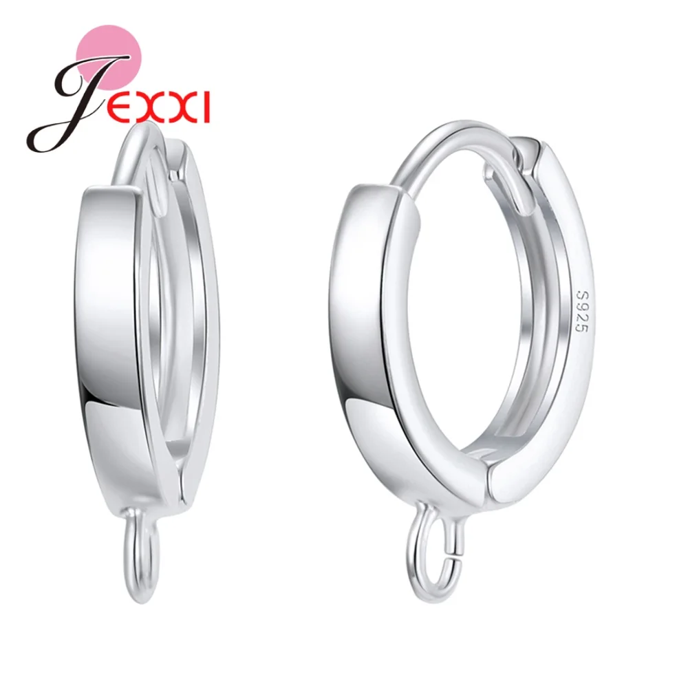 Factory Sale Classic Hoop Earrings Components Fine 925 Sterling Silver Jewelry Jewelry Findings for Jewelry Making