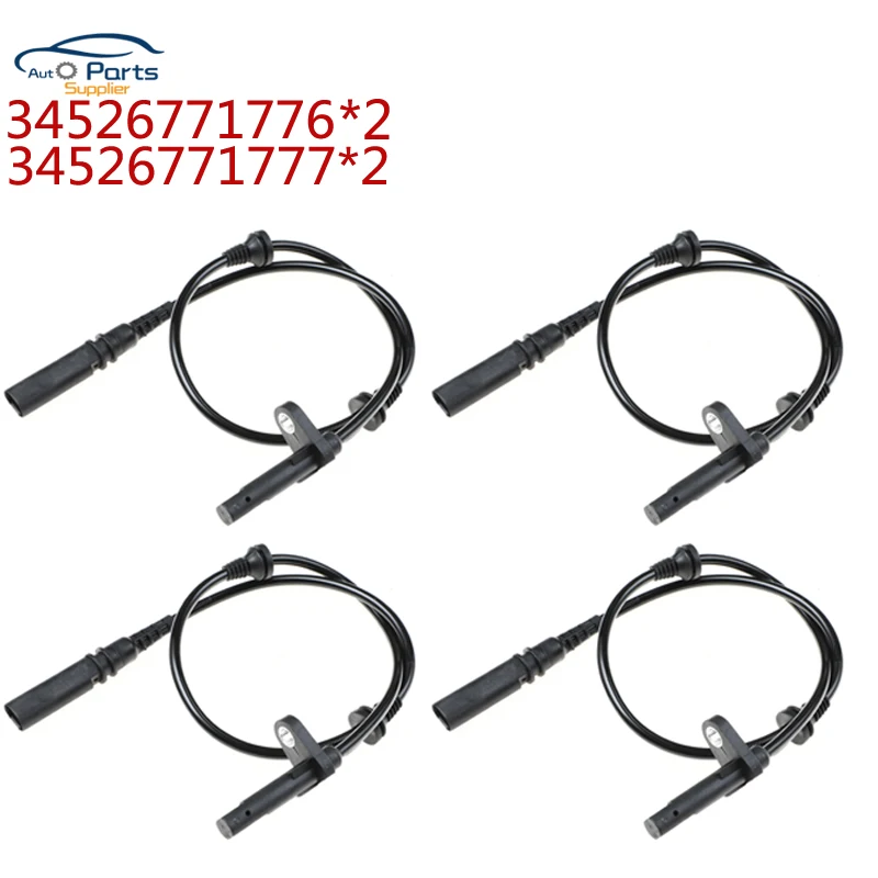 

4Pcs 34526771776 *2 + 34526771777 *2 ABS Sensor Speed Sensor Front Rear For BMW E70 E71 F15 F16 F85 F86 X5 X6 wheel speed sensor