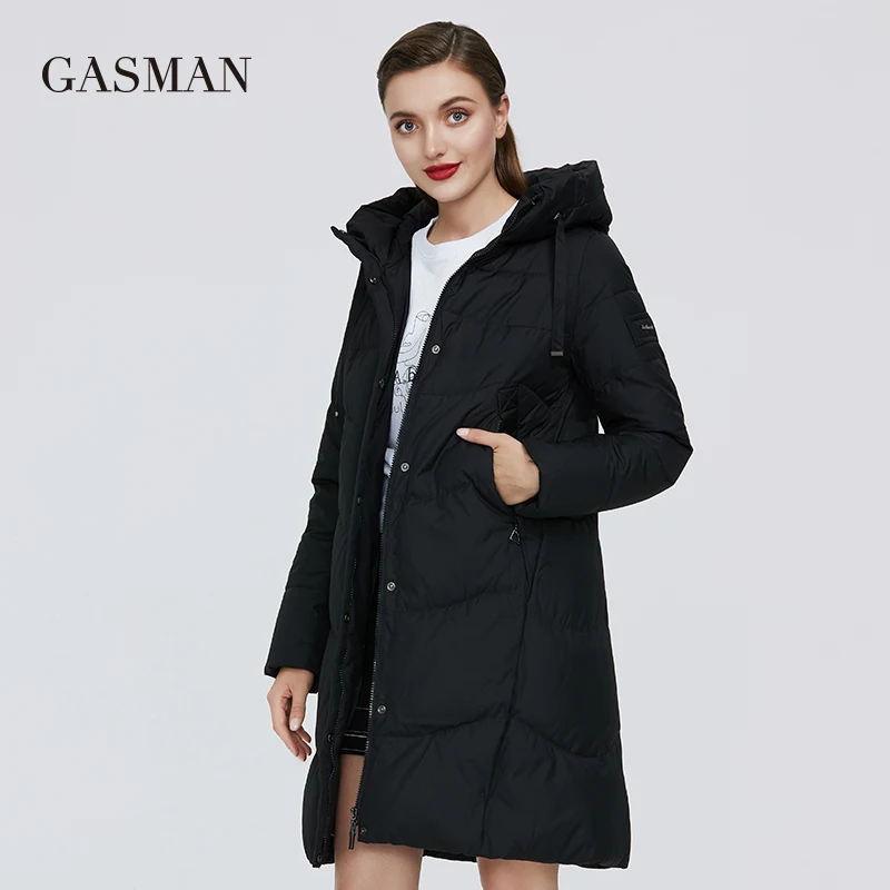 GASMAN 2022 New khaki fashion warm winter jacket Women long sleeve thick parka coat hooded Female waterproof down jackets 19677