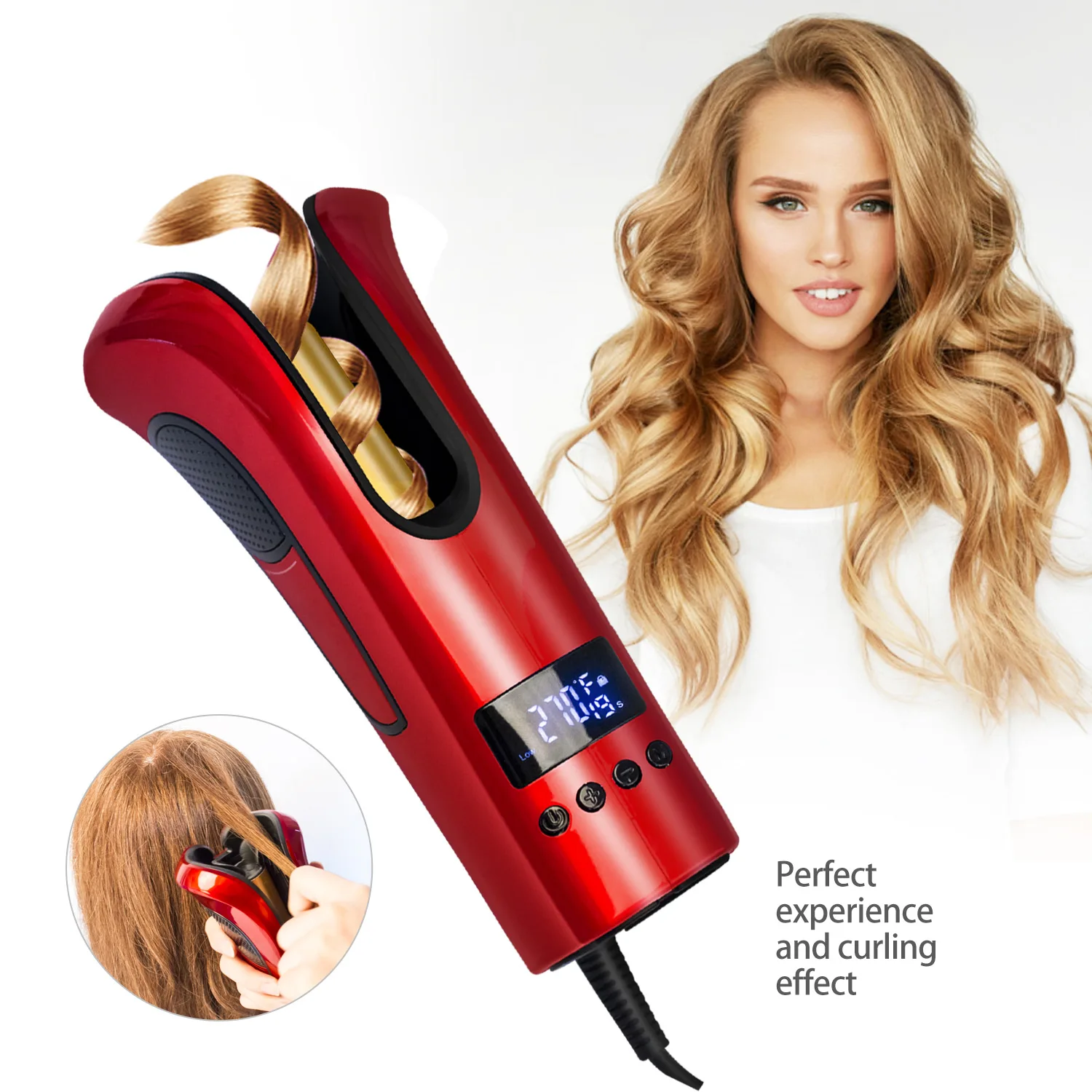 

Multi-Automatic Hair Curler Hair Curling Iron LCD Ceramic Rotating Hair Waver Magic Curling Wand Irons Hair Styling Tools