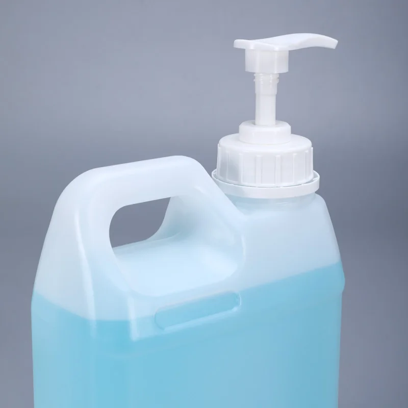 Empty 4L Square Plastic Jerry can Food Grade HDPE Material Lotion Shampoo Refillable Bottle Storage Container