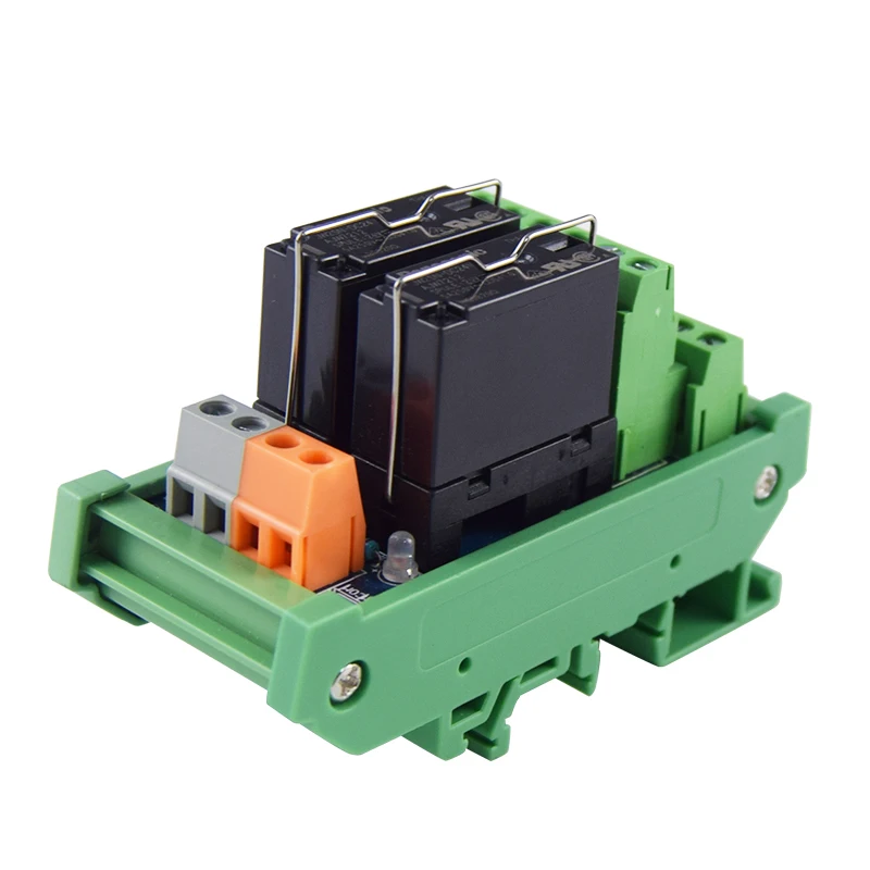 Huaqingjun 2-Channel DPDT Relay Module 2NO 2NC JW2SN-DC24V DC24V Relays for CNC Machine