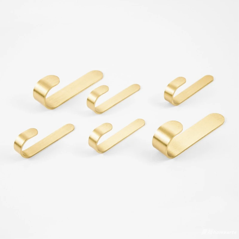 LCH Nordic Style Solid Brass Gold Uchwyt na klucze Uchwyt na ręcznik Miedziany haczyk do łazienki Haczyk na ubrania do przedpokoju
