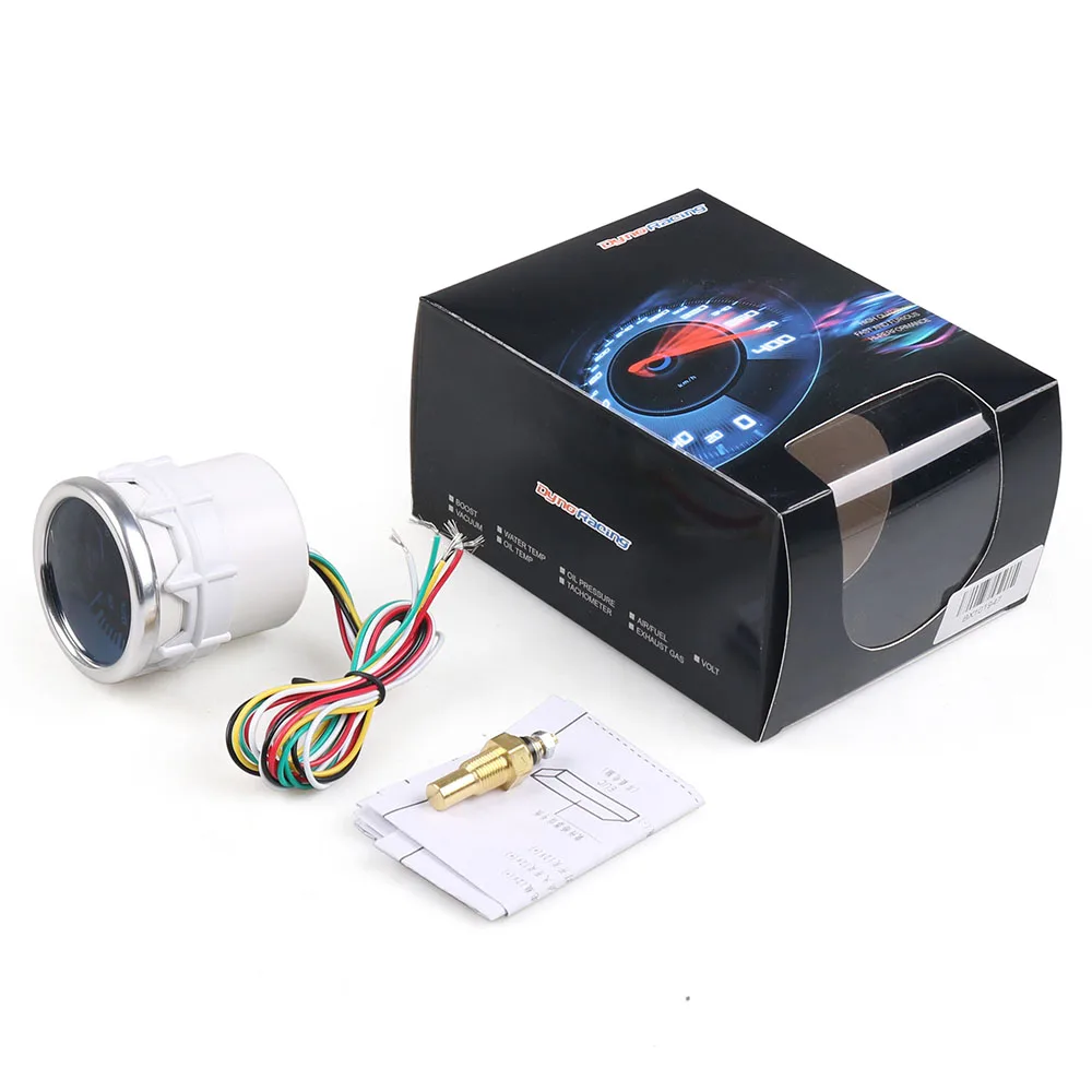 Dynoracing 2inch 52mm Smoke lens Car pointer Oil temp gauge 40-140 Celsius degree Oil Temperature meter car meter