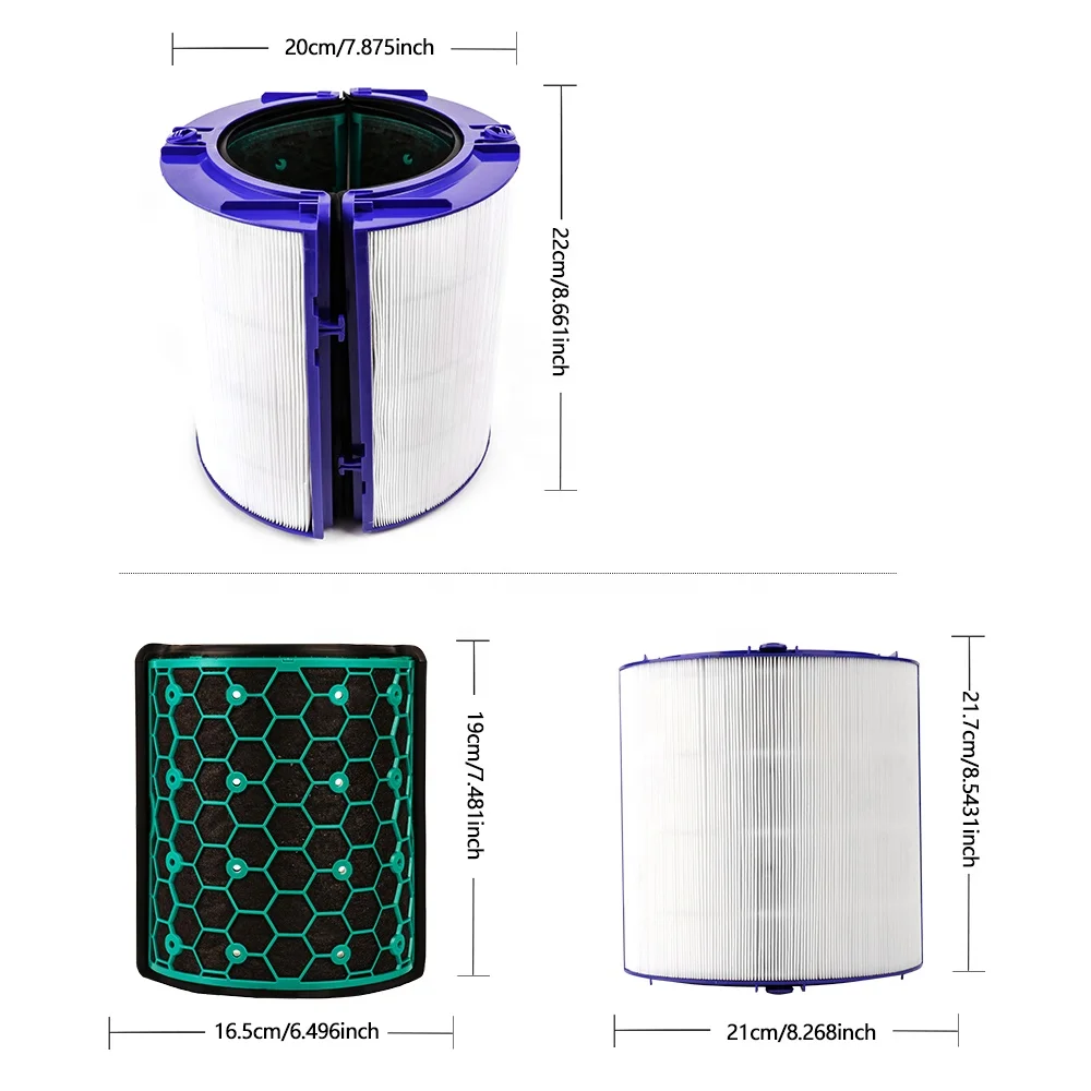 

Сменный фильтр TP04 для Dyson HP04 TP04 DP04 TP05 DP05 Air Purifier-er Герметичный двухступенчатый 360° ° Чистый