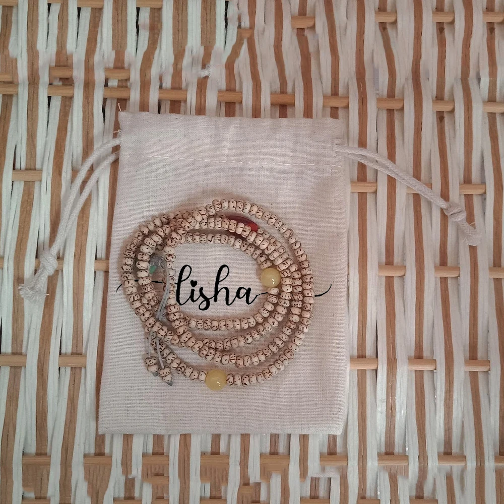 10pcs Custom Name Linen Gift Bags Personalized Small Jewelry Storage Bag Birthday Party Gifts Drawstring Pouch Linen Gift Bags