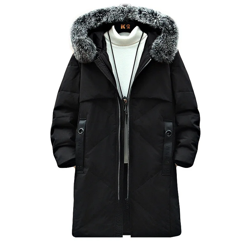 2022 Men's Coat Thicken Jacket Men Hooded Warm Mid-Length Parkas Coat Men's Down Jacket Winter Male Jacket New Winter Down Coat