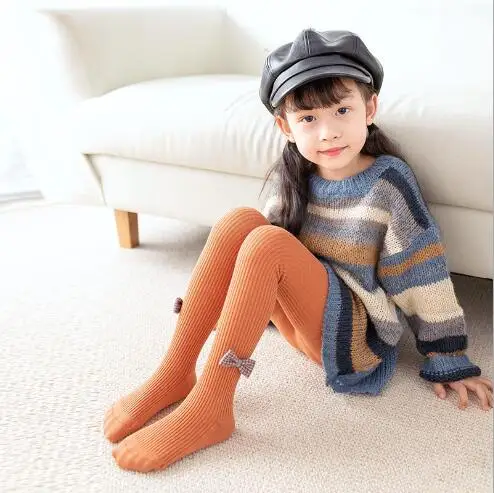 

6M to 10Year 2021 spring and autumn nine-point pants knitted children's pantyhose baby girls leggings