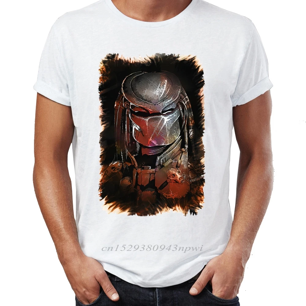 Hip Hop Men T-shirts The Predator Under The Sun Artsy Awesome Artwork Printed Street Guys Tops & Tees Swag 100% Cotton Camiseta