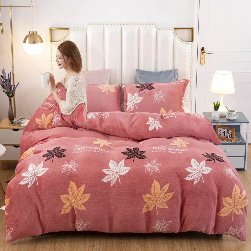 

Winter Thickened Short Plush Duvet Cover, Double Coral Duvet Cover, King Size, Double and King-Size, Do not include Pillowcases