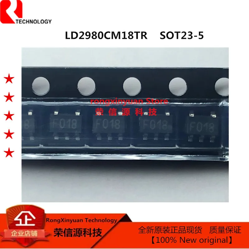

5Pcs/Lot LD2980CM18TR Marking: FO18 F018 SOT23-5 LD2980CM18 LD2980 LDO Regulator Pos 1.8V 0.05A 100% New original