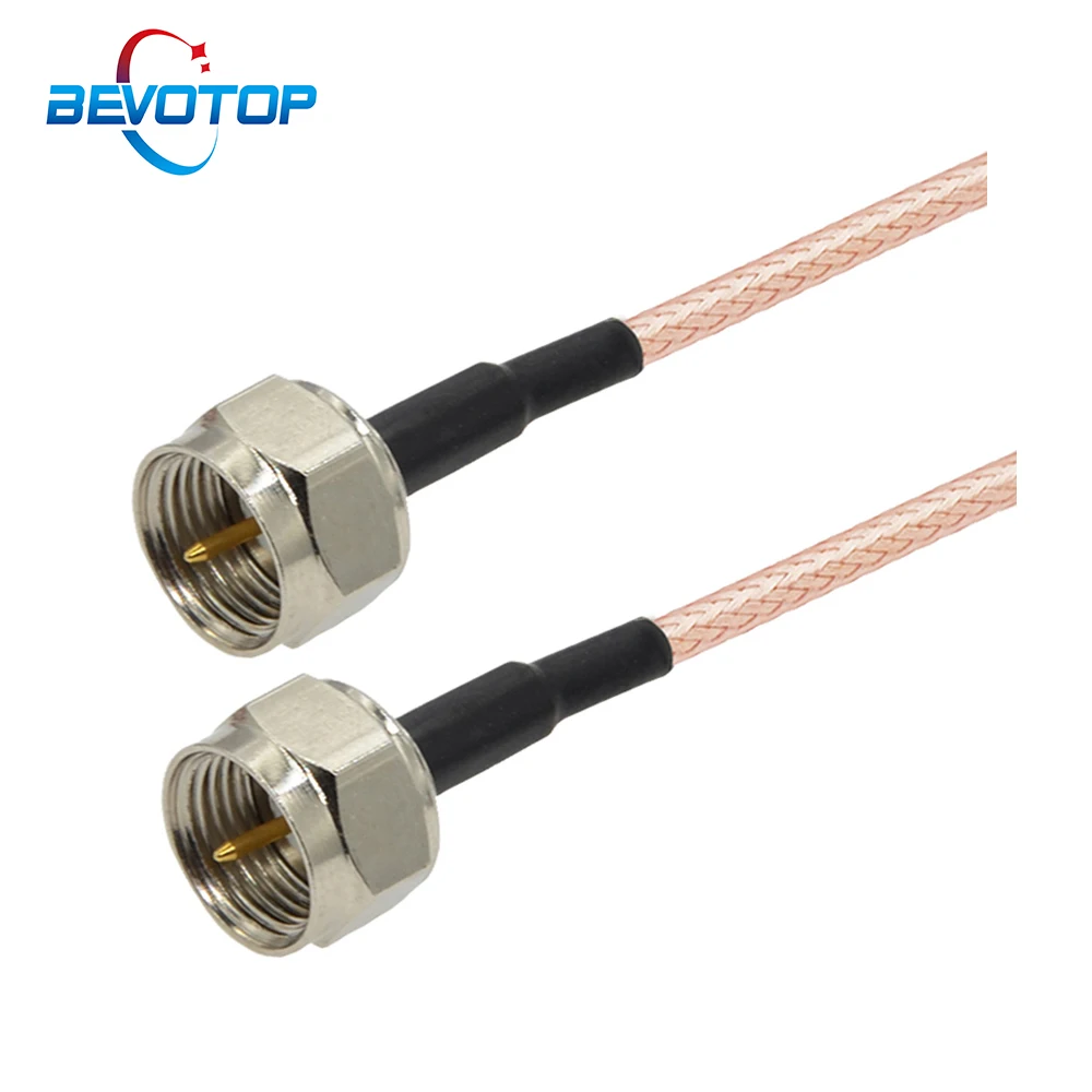 RG179 Cable 75 Ohm F Male Plug to F Male Plug Connector Cable RF Coaxial Extension Pigtail for TV Set-top Box DIY Jumper