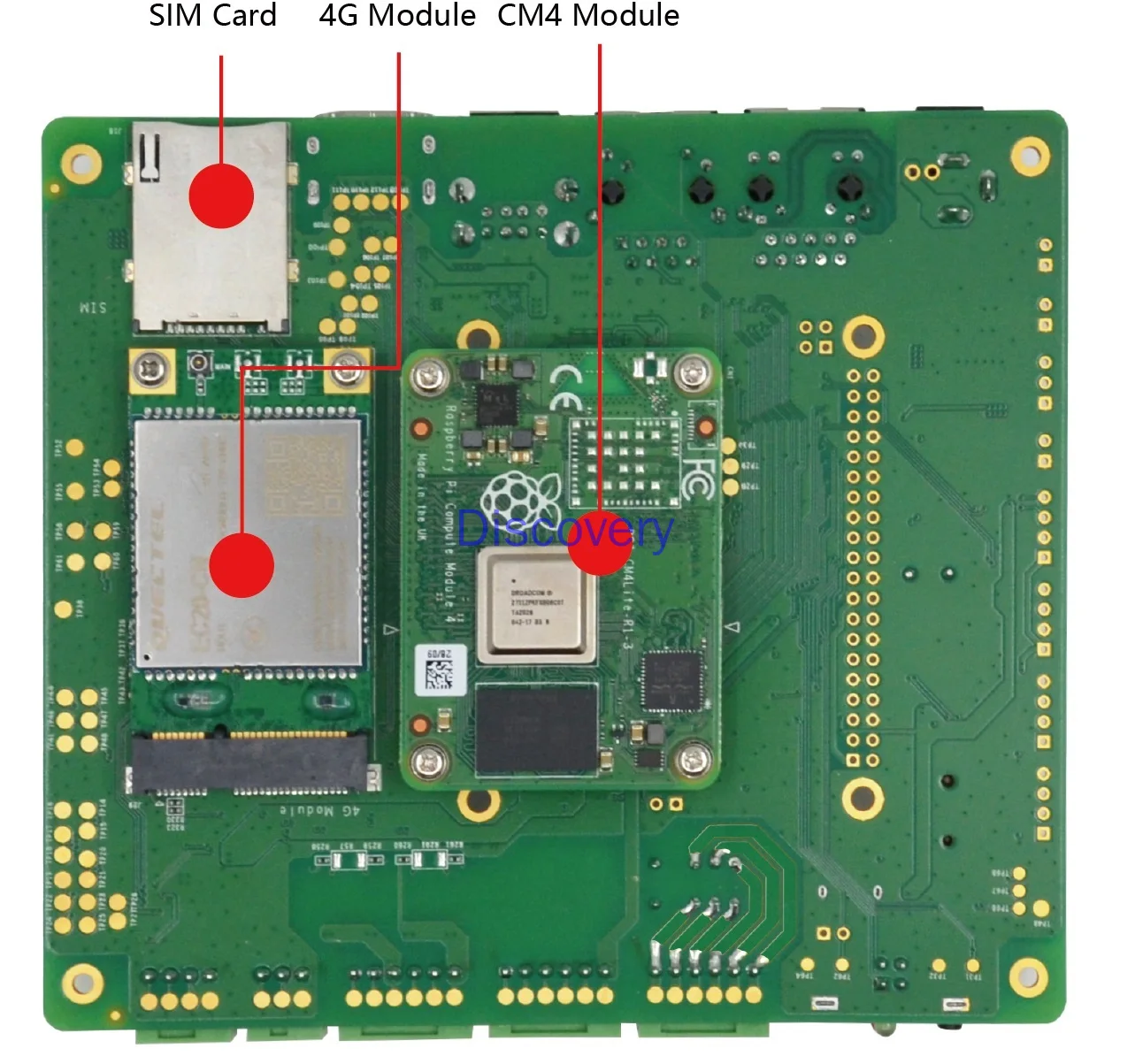 Raspberry Pi Computing Module CM4 Industrial-grade Backplane CM4IND 4G Communication RS485 Serial Port Dual Network Ports