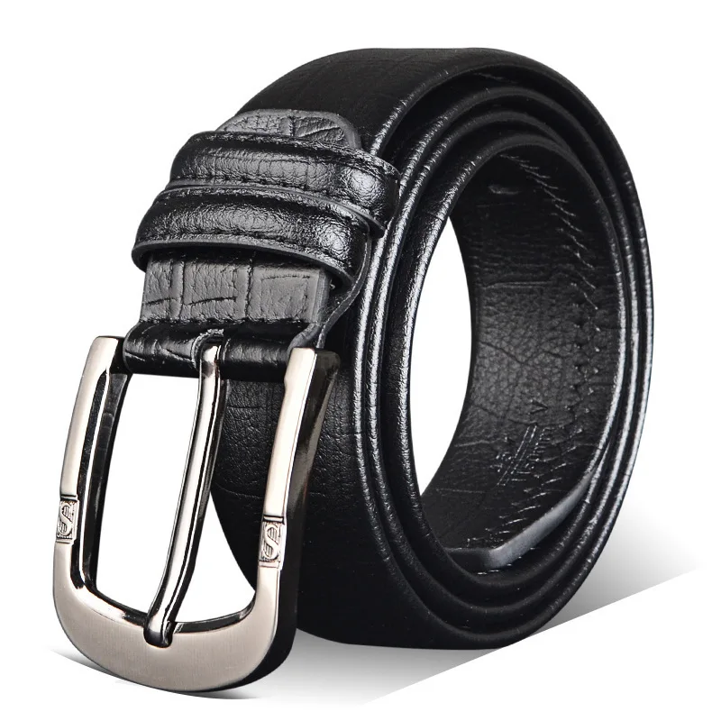 cow genuine leather luxury strap male belts man for men new fashion classice vintage pin buckle men belt High Quality riemen