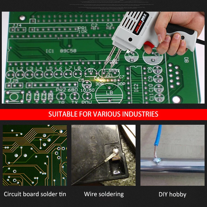 Electrical Soldering Iron Gun Hot Air Heat Gun Hand Welding Tool With Solder Wire Welding Repair Tools Kit EU 220V 100W